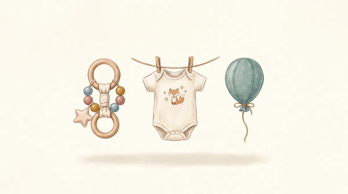 Baby shower cover illustration