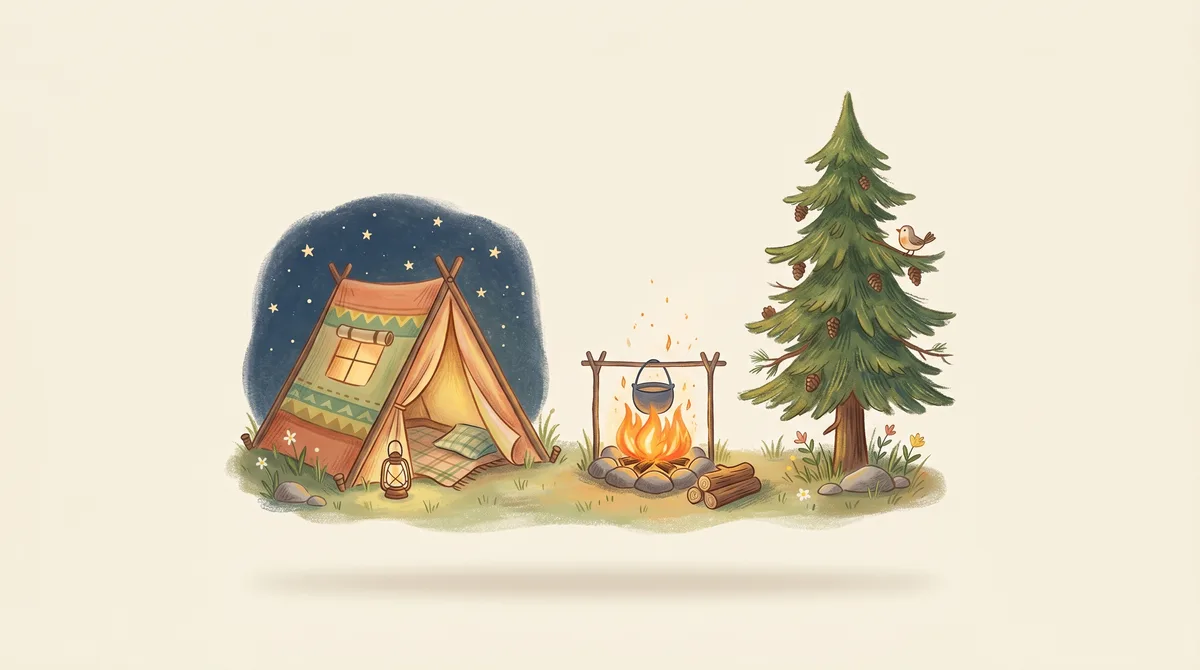 Summer camp cover illustration