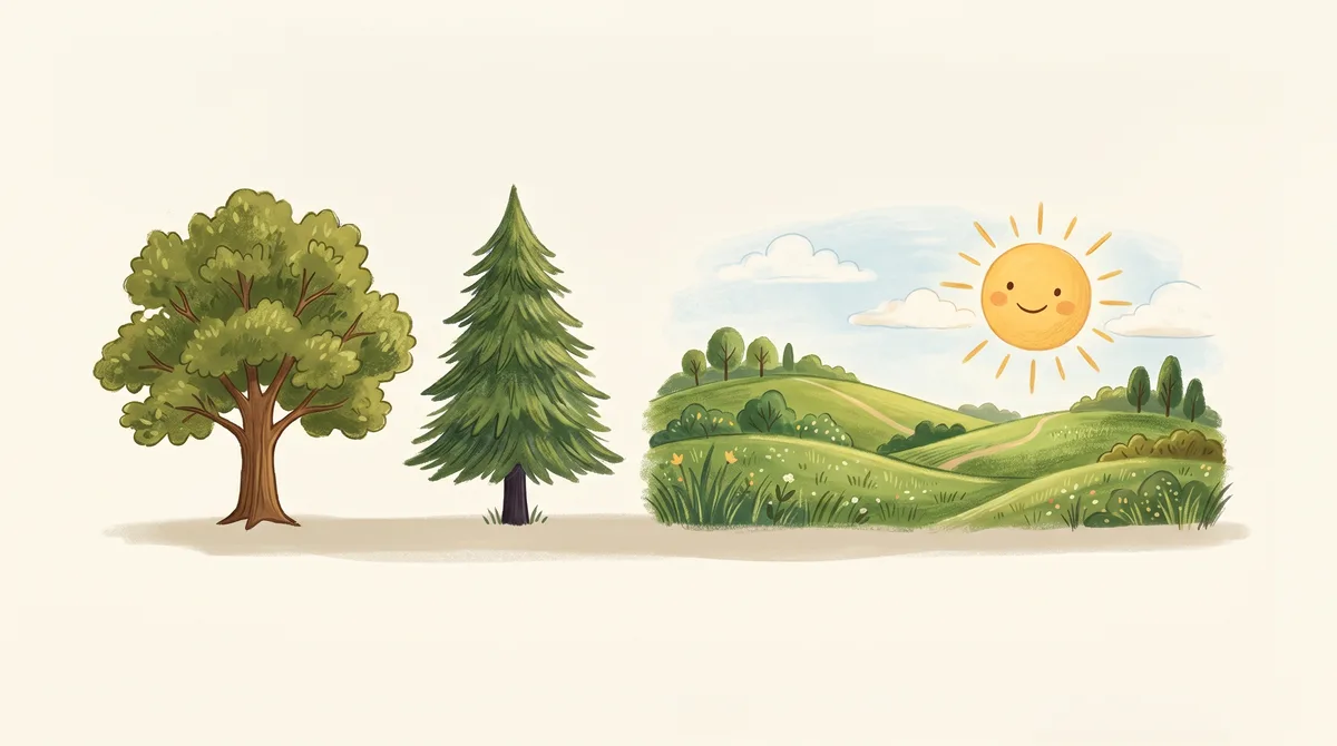 Trees & nature cover illustration